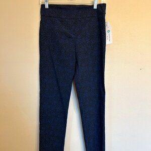 NWT ERICA TAYLOR Karen Printed Straight Leg Pant Black Blue Small Stitch Fix